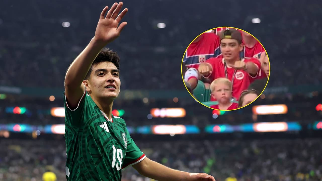 Gil Mora se cuela a la porra de Noruega y hace el festejo vikingo