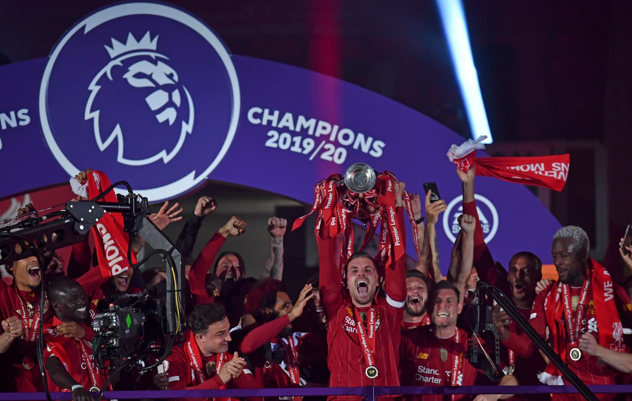 Las mejores imágenes de los festejos del los campeones de la Premier League 2019-2020.