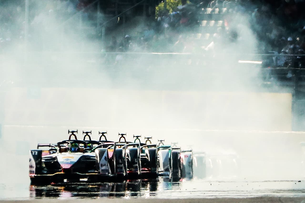 Lucas Di Grassi, de Brasil en el Campeonato Mundial de la Fórmula E en la Ciudad de México.