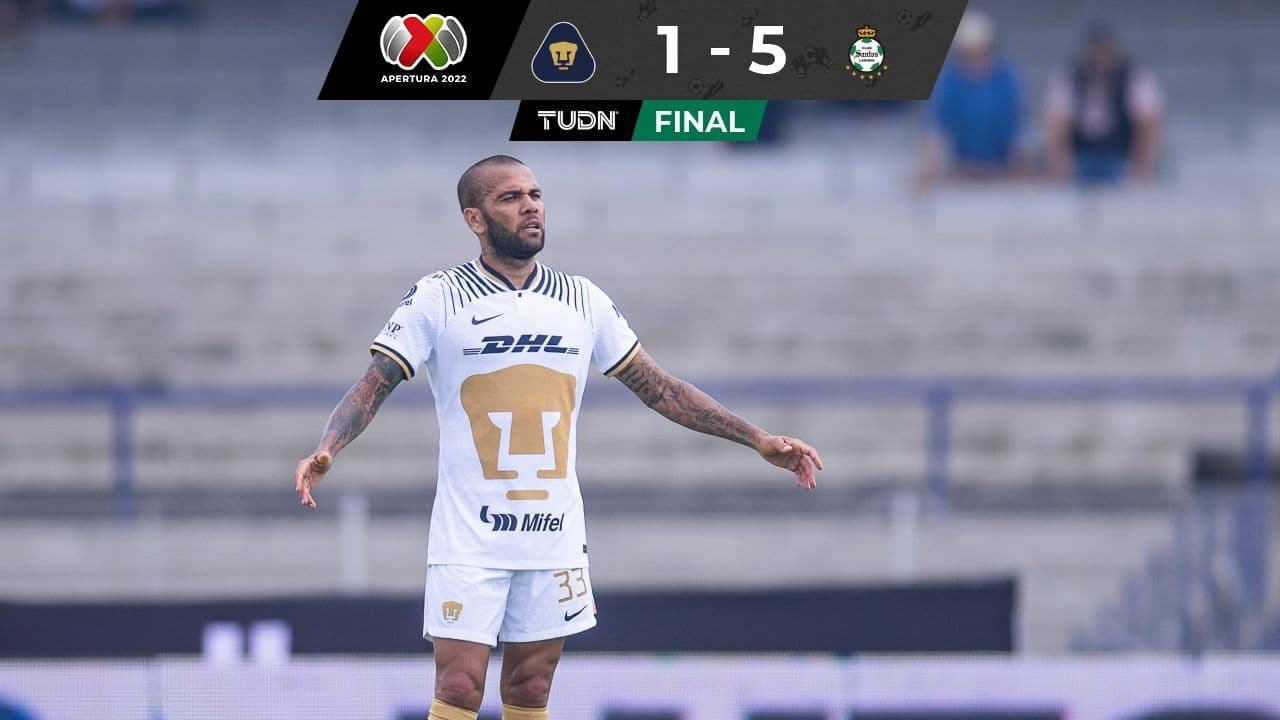 Santos humilla a Pumas en CU y agrava la crisis auriazul