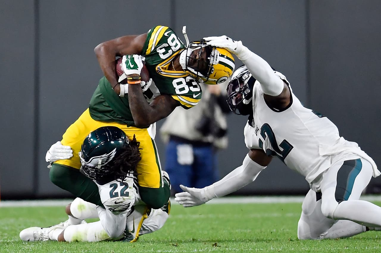 Se acabó la buena racha de los Gren Bay Packers, Philadelphia Eagles ganan 34-27 en un juego accidentado y marcado por las lesiones.