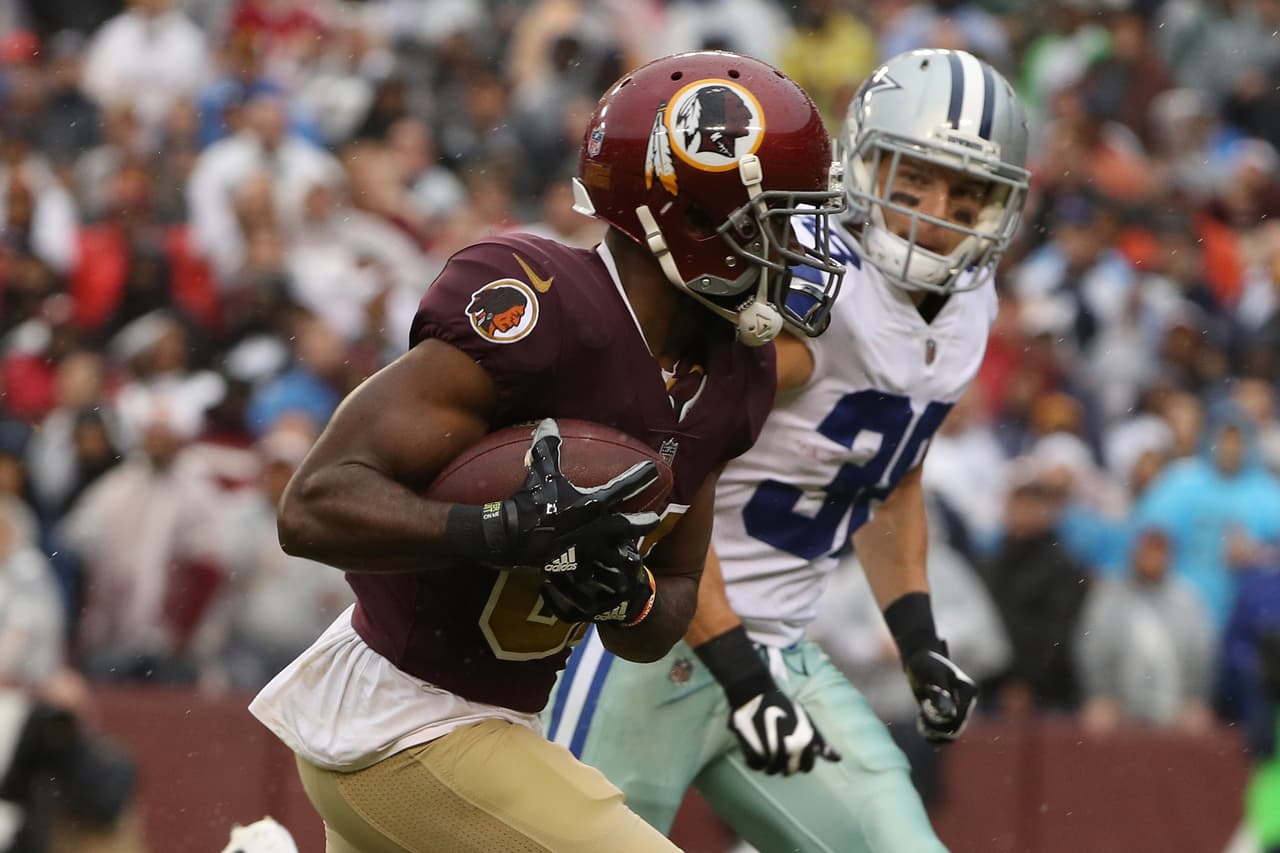 El receptor de los Redskins Jamison Crowder atrapó 9 envíos para 123 yardas.