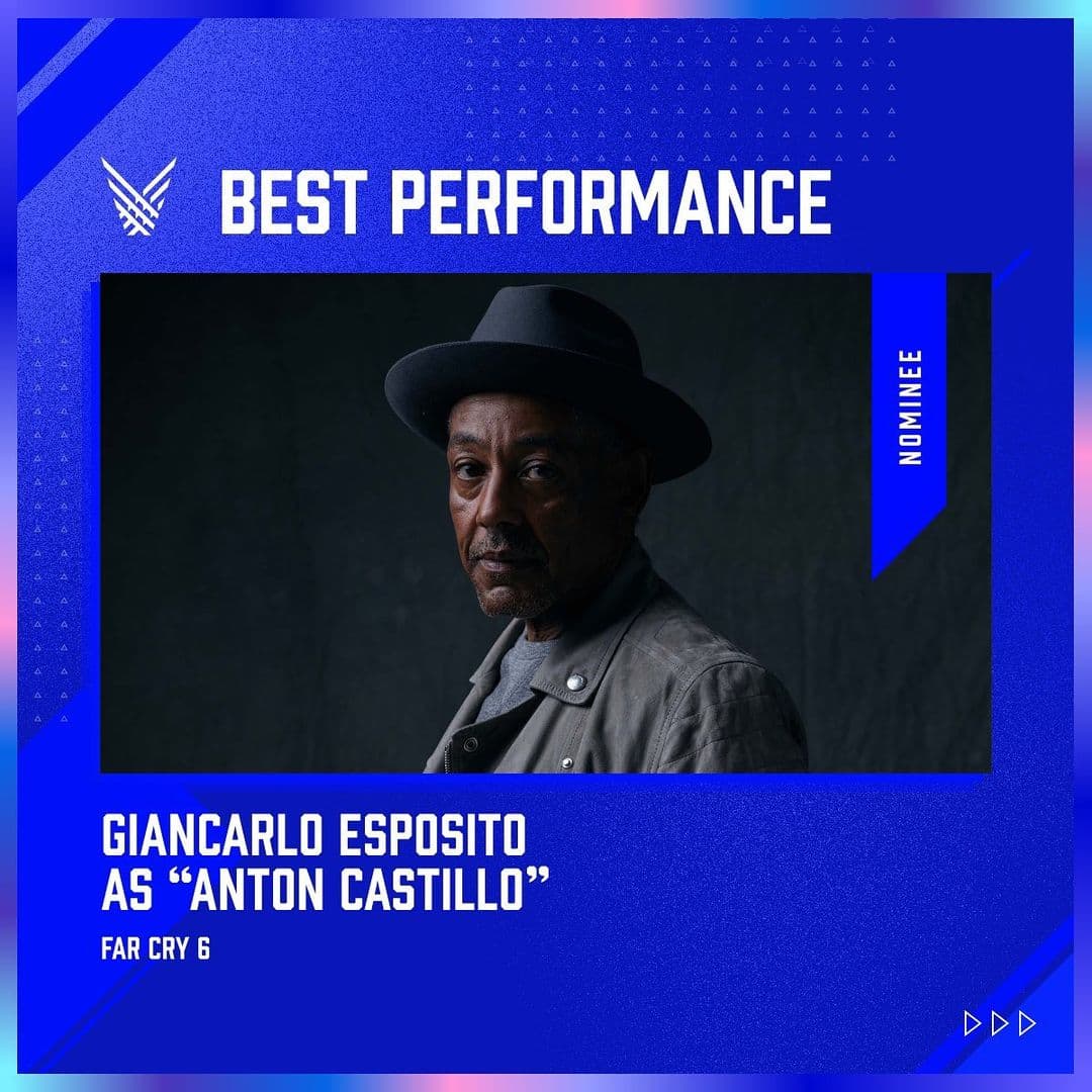 Los nominados incluyen a Giancarlo Esposito de ‘Far Cry 6’, Jason E. Kelley y Ozioma Akagha de ‘Deathloop’, Erika Mori de ‘Life is Strange: True Colors’ y Maggie Robertson de ‘Resident Evil Village’.