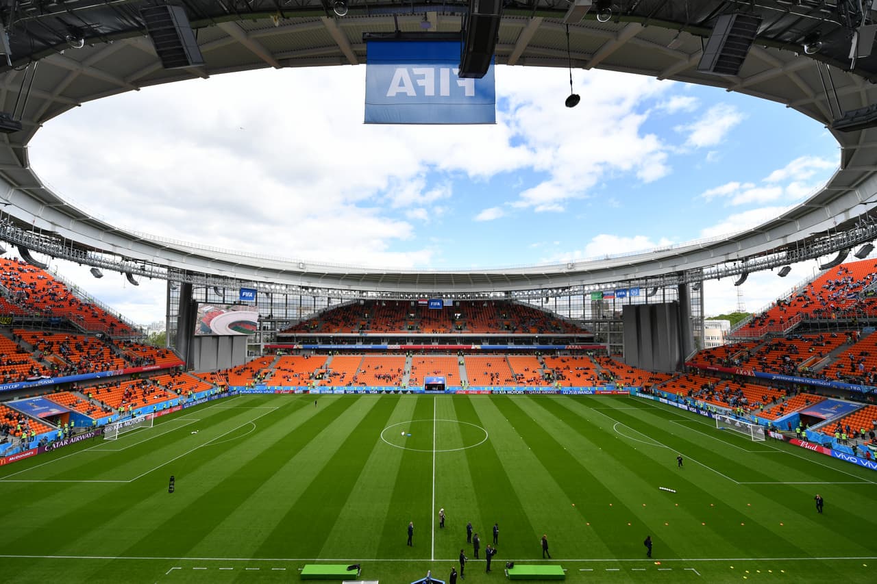 YEKATERINBURG, RUSSIA - JUNE 15: General view inside the stadium prior to the 2018 FIFA World Cup Russia group A match between Egypt and Uruguay at Ekaterinburg Arena on June 15, 2018 in Yekaterinburg, Russia. (Photo by Dan Mullan/Getty Images)
