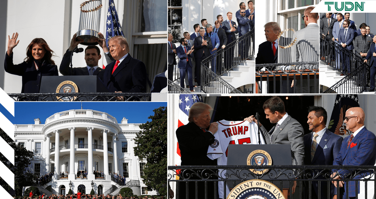 El equipo campeón de la Serie Mundial fue reconocido por Donald Trump en la Casa Blanca.