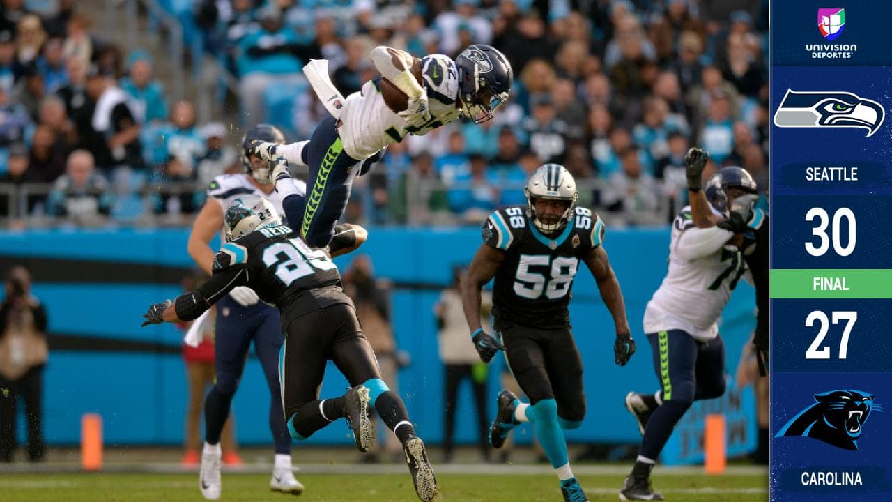 <b>Seattle 30-27 Carolina</b>. Pese a la gran actuación de Christian McCaffrey, con 125 yardas terrestres y 112 aéreas, con dos anotaciones, con gol de campo expirando el reloj los Seahawks sacaron el juego.