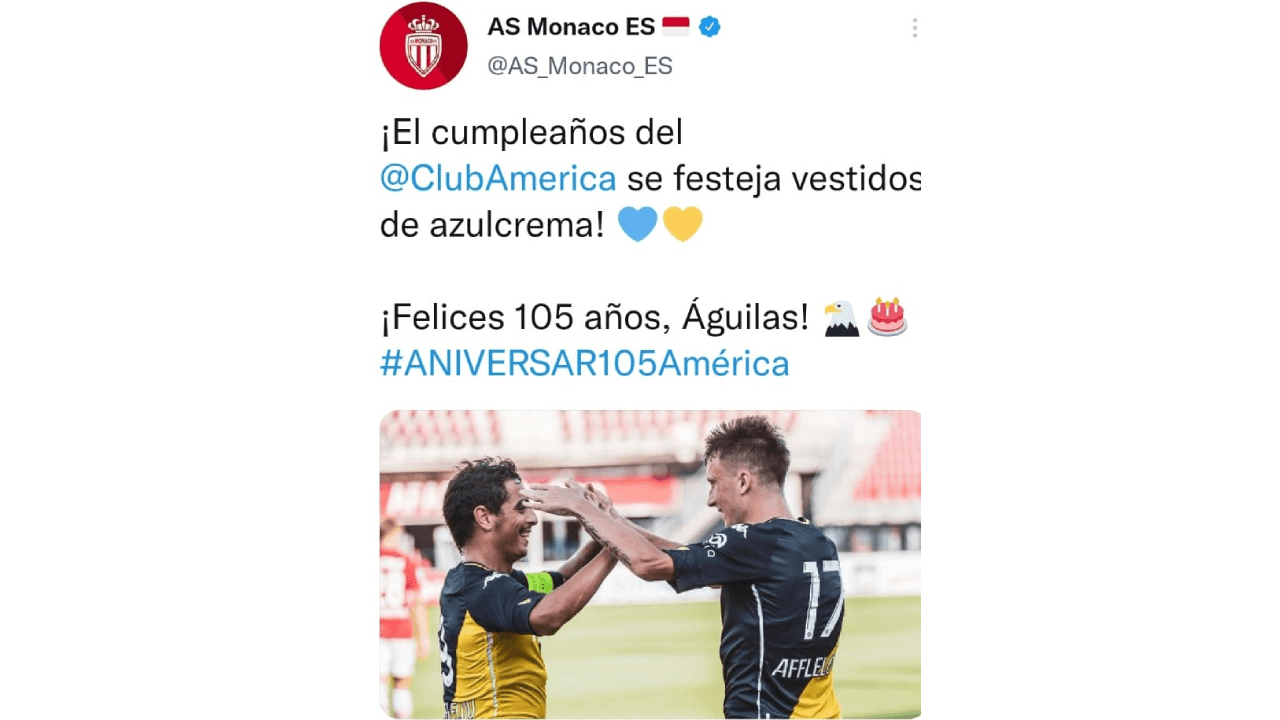 El Club más grande de América cumple 105 años de existencia y las felicitaciones se hicieron extensas en redes sociales. Aficionados, jugadores y ex jugadores, otros clubes y periodistas se sumaron al homenaje de las Águilas.
