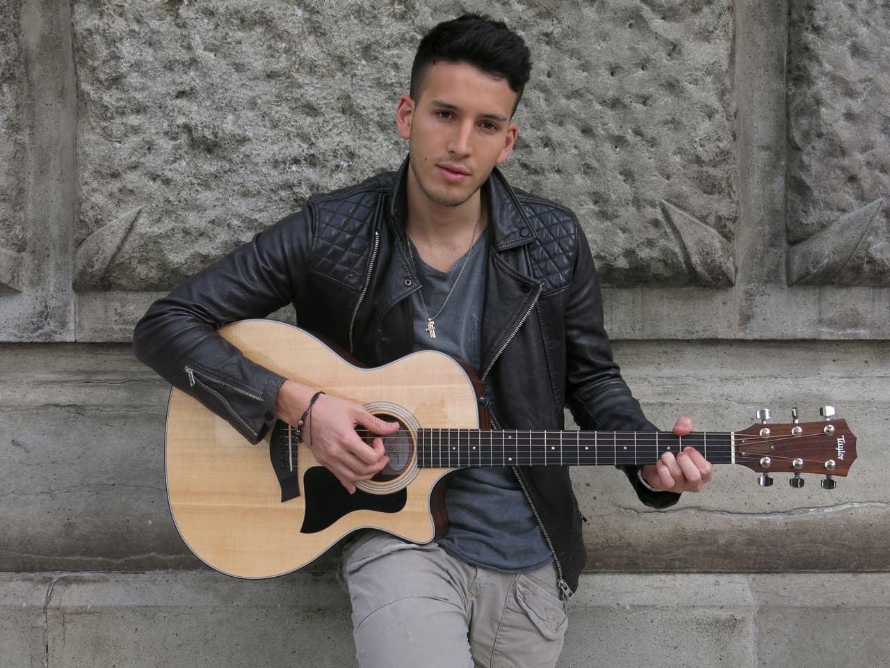 In this July 15, 2015 photo, Colombian-born musician Sebastian Yatra, who grew up in the U.S., poses for a portrait in Mexico City. Yatra launched songs on YouTube that have been watched millions of times, such as No me llames and Para olvidar. His latest song No me llames features the Colombian band Alkilados. (AP Photo/Berenice Bautista)
