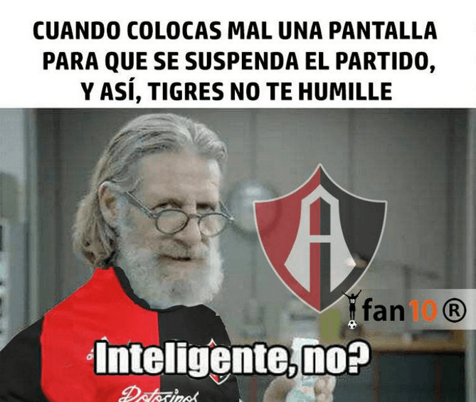 La otra cara en Guadalajara fue la del Atlas, que fue motivo de burlas por la suspensión de su partido contra Tigres por poner mal una pantalla.