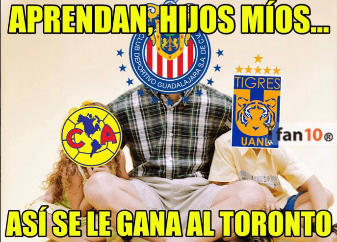 El triunfo de Chivas en el juego de ida de la final contra Toronto en la Liga de Campones de Concacaf dio para el humor de los usuarios en las redes sociales.