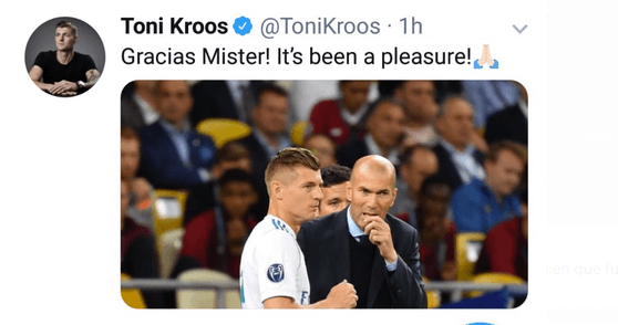 El alemán Toni Kroos, con quien contó durante toda su gestión en Real Madrid.