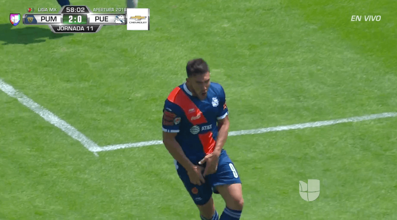 La controversia se dio con la celebración del canadiense al ponerse las manos a la altura de los genitales en ese momento.