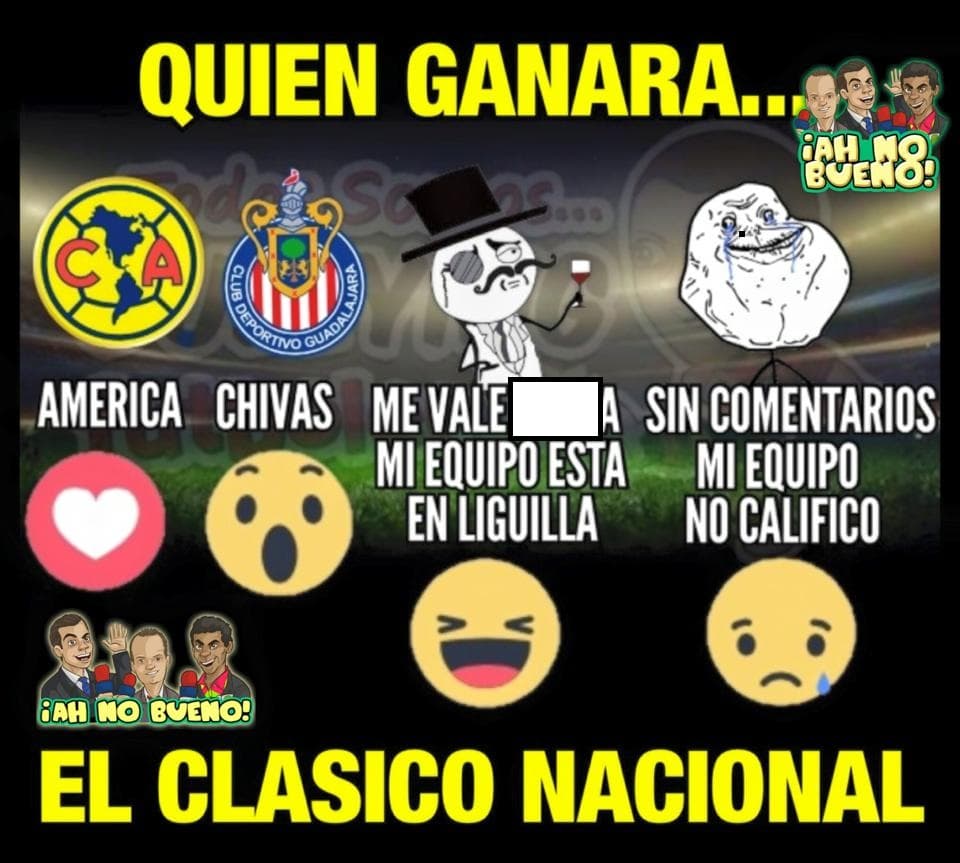 La batalla del clásico entre Chivas y América no se dio solamente en la cancha y los aficionados se tundieron con memes en las redes.