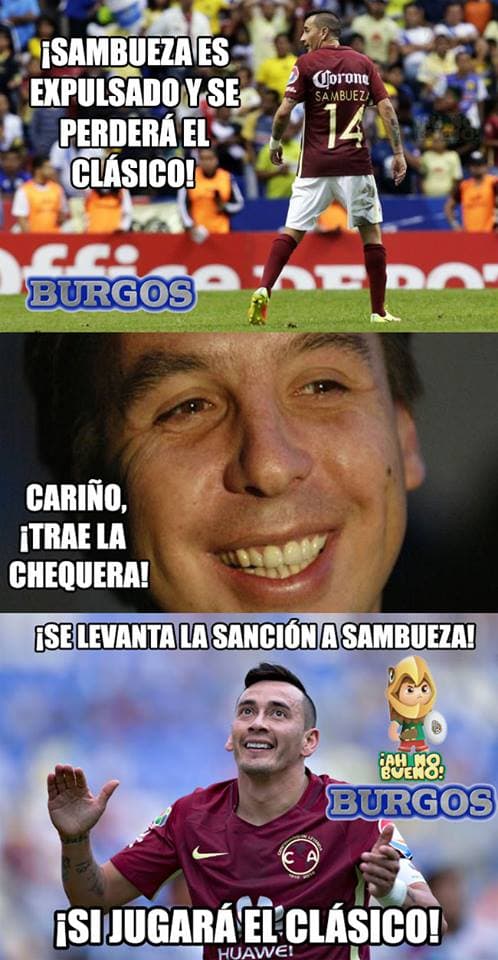 Después de que se conociera que Sambueza jugará el Clásico las burlas y quejas no podían faltar.