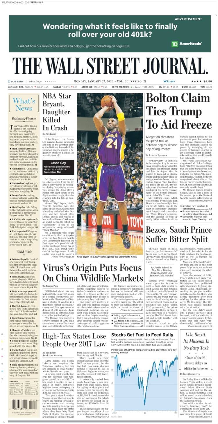 Kobe Bryant paraliza al mundo con su muerte y se convierte en tendencia a nivel internacional.