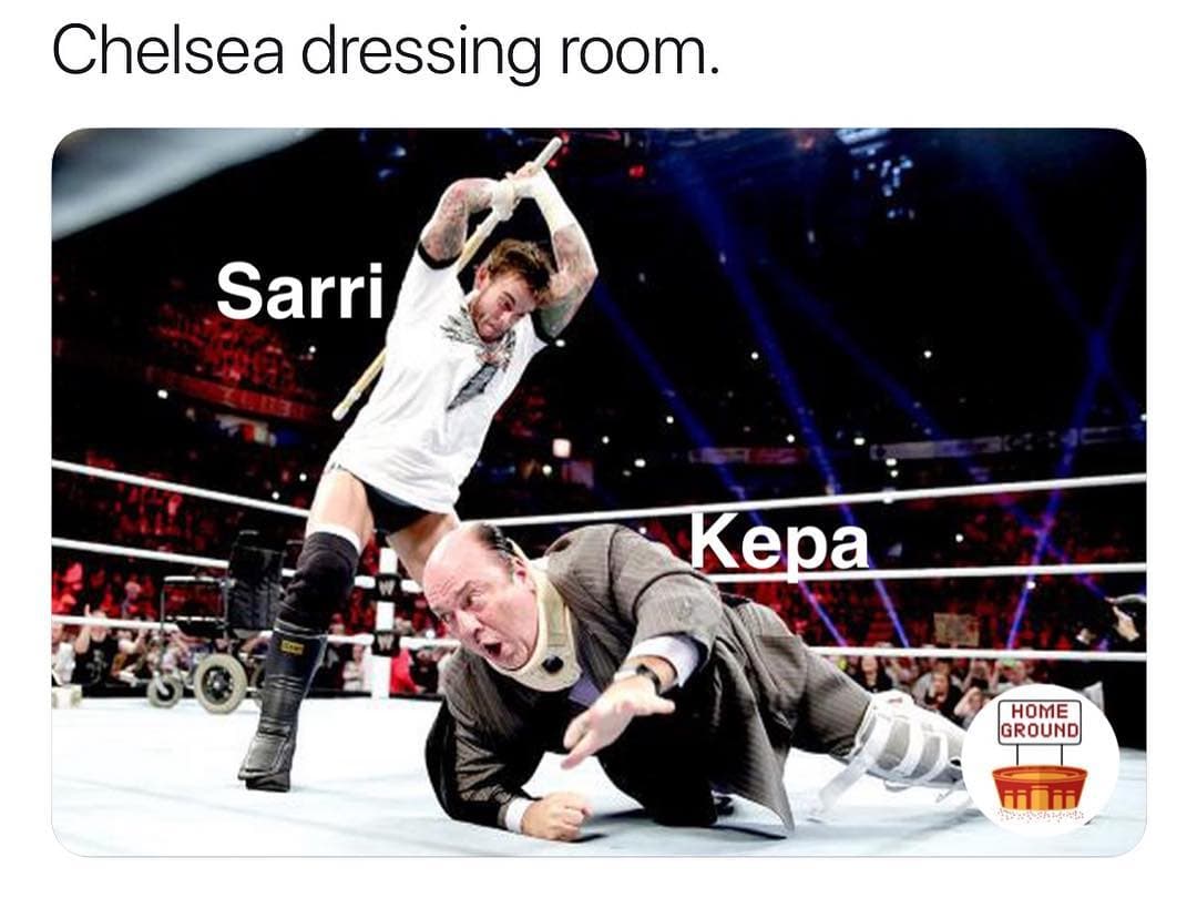El vestuario del Chelsea en estos momentos: