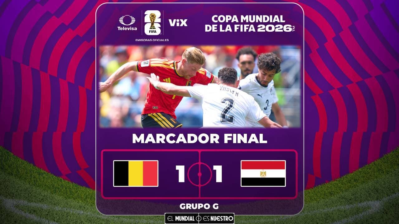 Bélgica vs. Egipto: goles, resultado y resumen del partido de Fase de Grupos del Mundial 2026