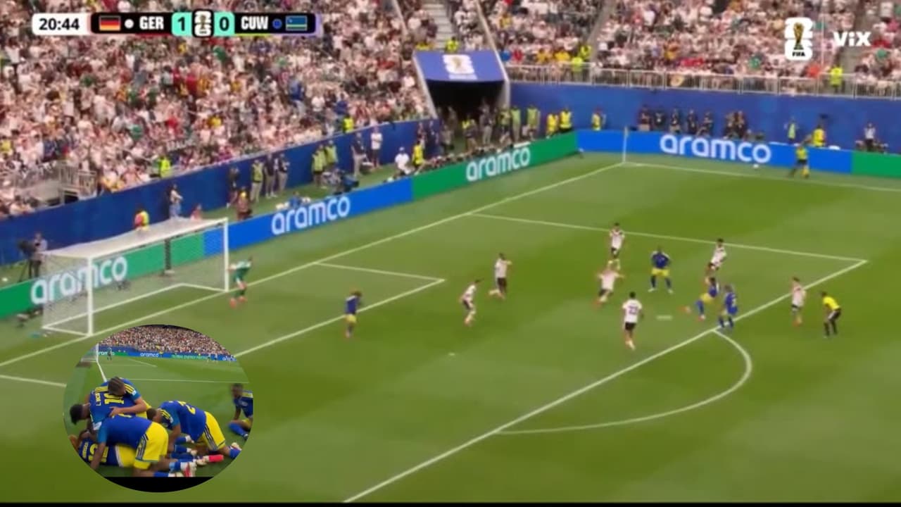 ¡Histórico! Curazao marca su primer gol en un Mundial y fue ante Alemania