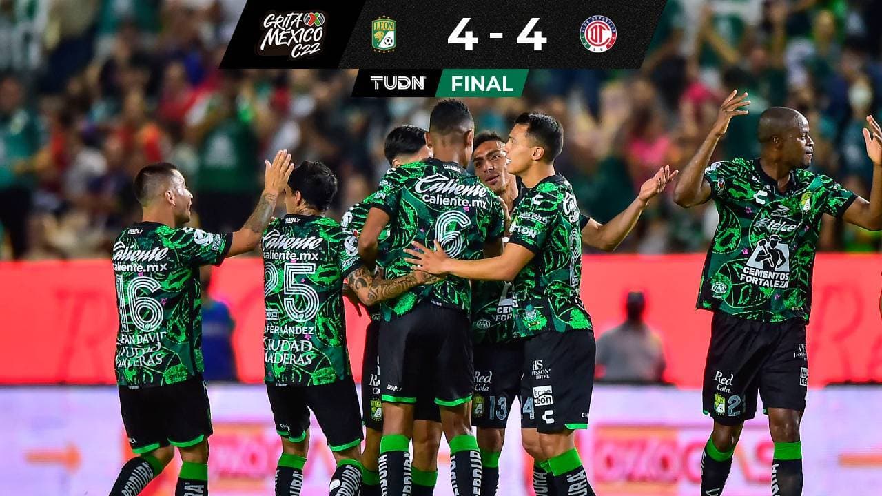 ¡Lluvia de goles! León y Toluca se 'eliminan' en auténtico juegazo