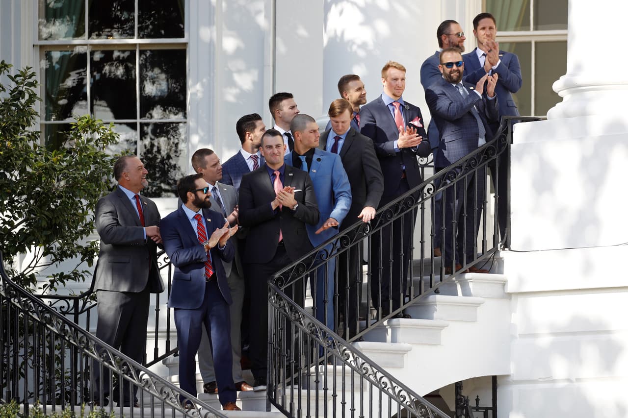 El equipo campeón de la Serie Mundial fue reconocido por Donald Trump en la Casa Blanca.