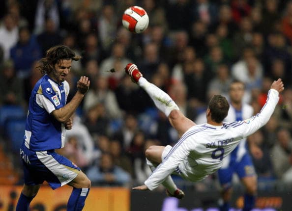 Soldado fue el encargado de cargar la '9' en el Real Madrid