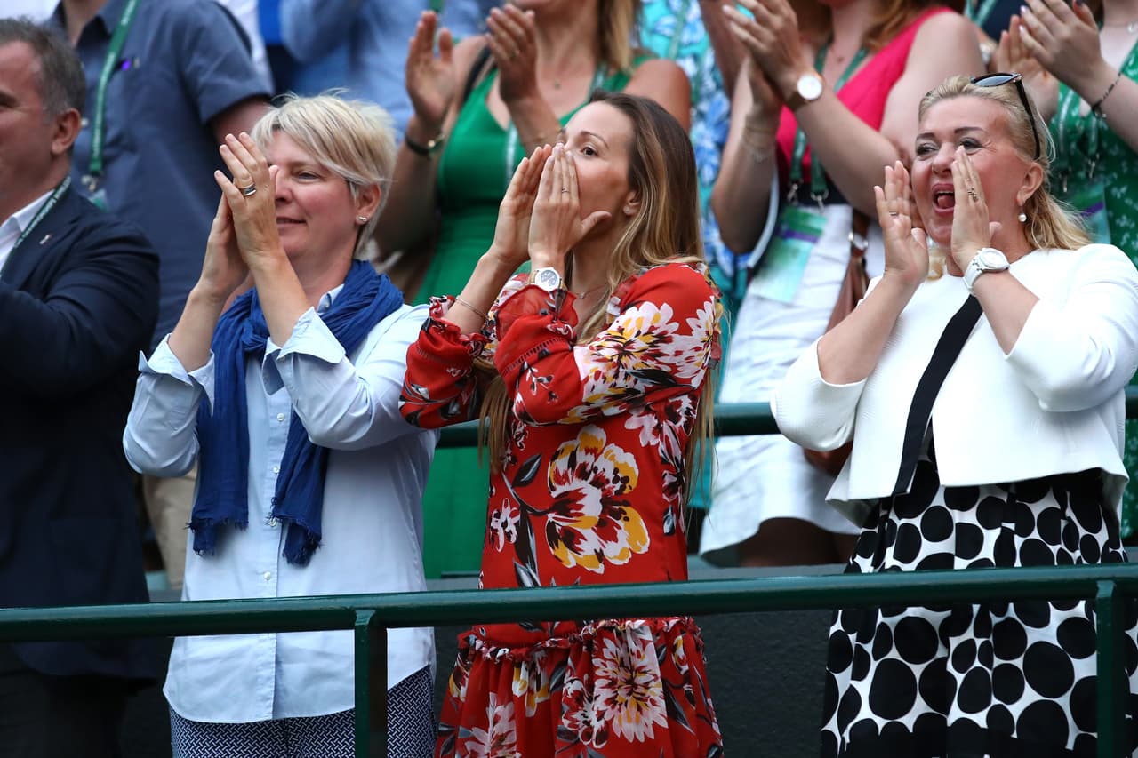 Jelena Djokovic, esposa de Novak, fiel seguidora del tenista serbio en cada torneo.