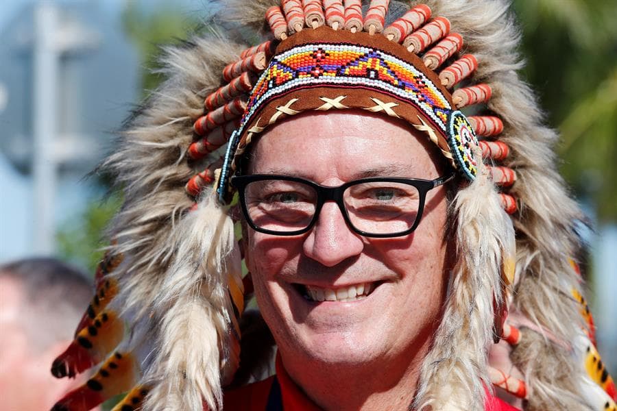 Así se vive el color en el Hard Rock Stadium de Florida previo al partido entre San Francisco 49ers y Kansas City Chiefs.