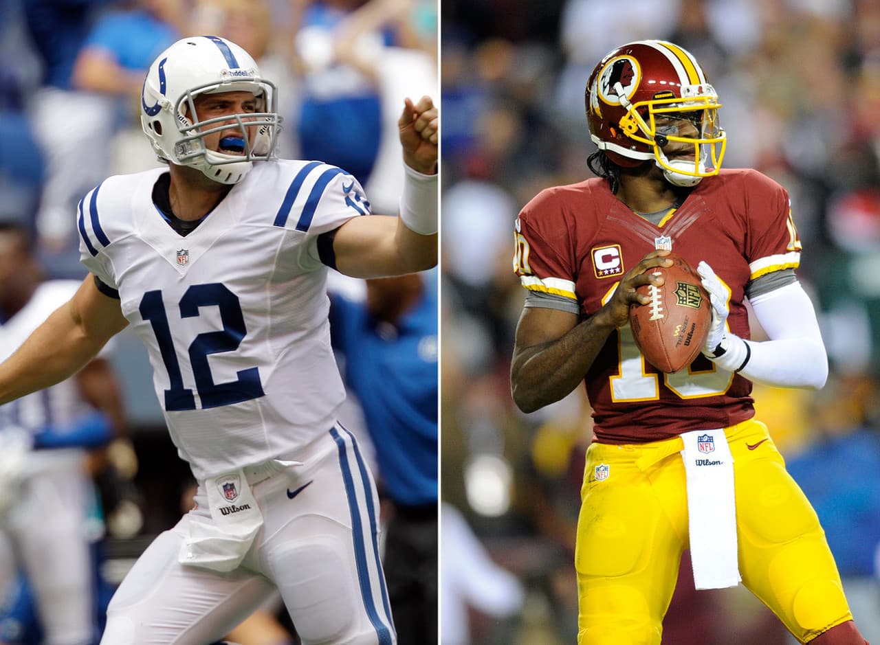 Draft del 2012.- No. 1: Andrew Luck (Stanford).- Indianapolis Colts. No. 2: Robert Griffin III (Baylor).- Washington Redskins.