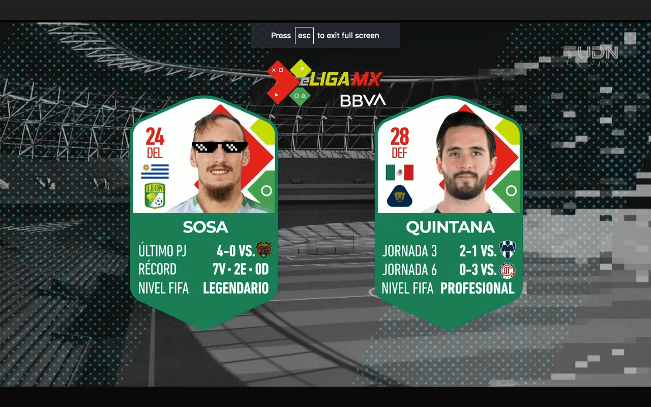 León venció 3-1 a Pumas de la mano del 'Killer' Nico Sosa sobre Luis Quintana en el torneo virtual de la eLiga MX.