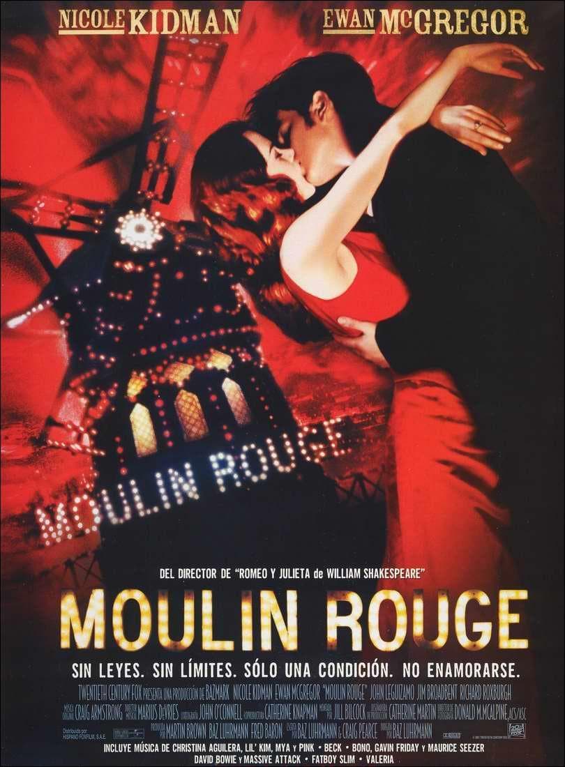 Moulin Rouge
<br>Narra la historia de un escritor que es arrastrado al contaminante mundo de un famoso club en París, en el que se enamora de la estrella del lugar.