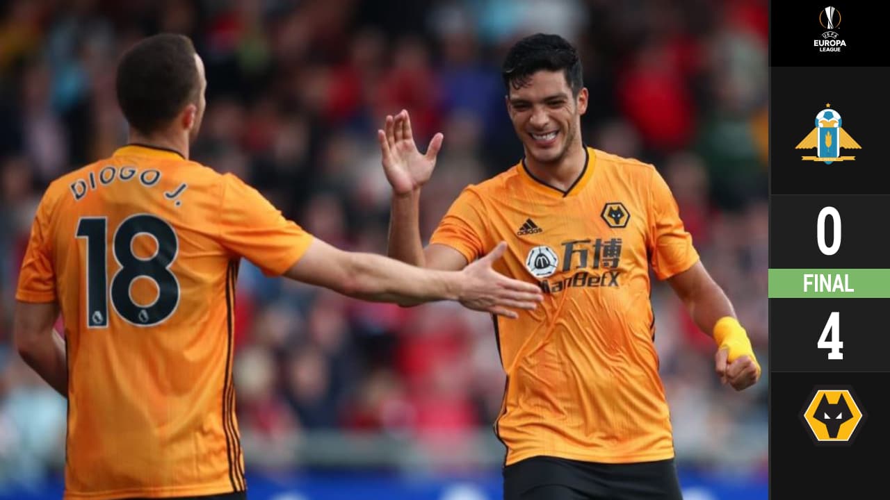 Wolverhampton goleó en Europa League con Raúl Jiménez encendido