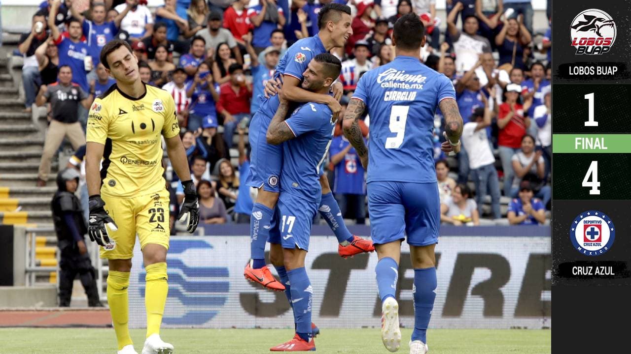 Cruz Azul amarró su calificación a Liguilla tras golear a Lobos BUAP