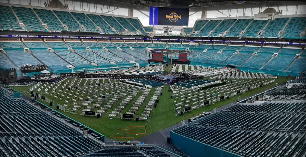 Listo el recinto de la pelea Canelo-Yildirim