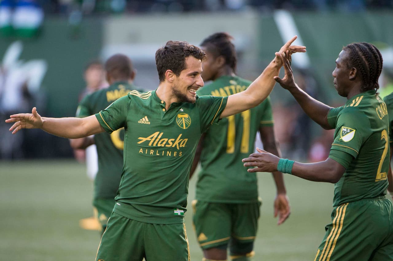 Sebastián Blanco es una de las grandes incorporaciones de la liga en 2017. El volante argentino marcó dos goles el domingo frente a D.C. United y dejó a los Timbers con opciones de ganar la Conferencia Oeste. (USA Today Images)