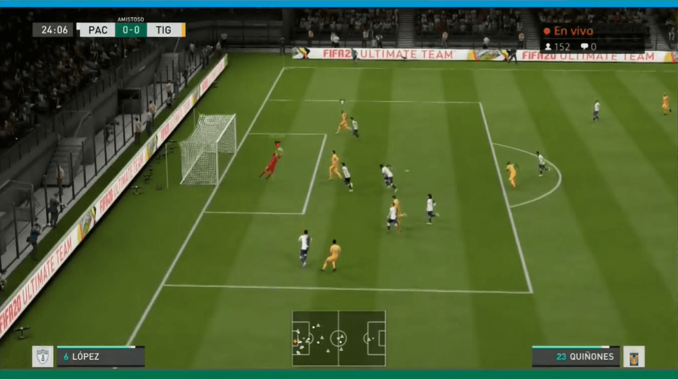 Cristian Souza dominó completamente el partido, guiando a la victoria a los Tuzos 2-0 ante los Tigres dirigidos por Quiñones en los controles de la eLiga Mx.