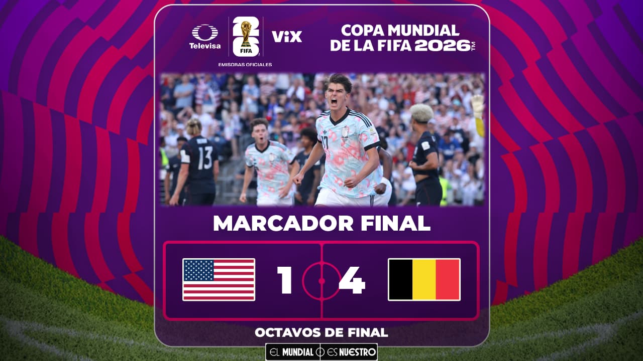 Resumen | Estados Unidos vs. Bélgica partido HOY Mundial 2026: ¡Bélgica a 4tos de final!