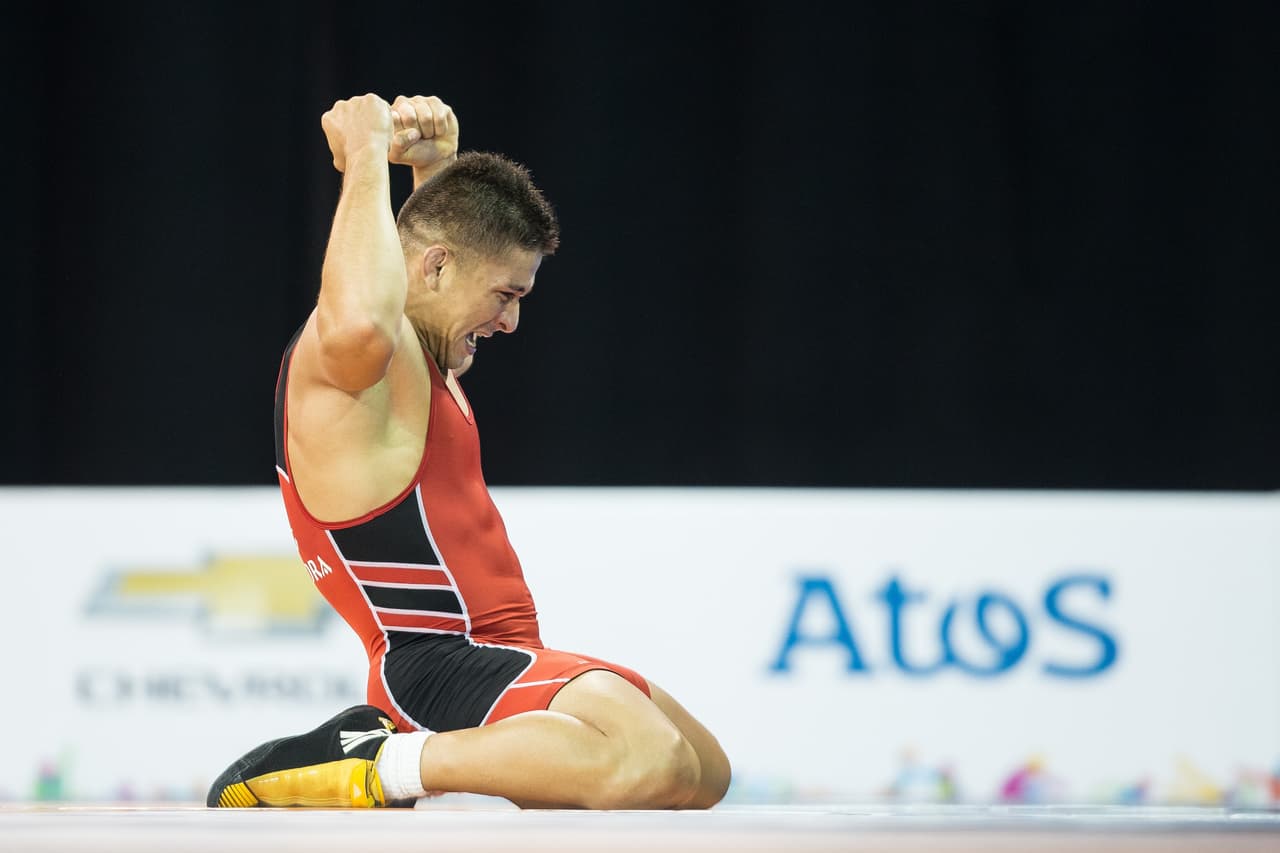 Alvis Almendra dio a Panamá su primera medalla en estos Juegos Panamericanos, una plata en los 75 kilogramos de la lucha grecorromana.