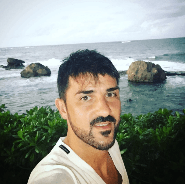David Villa y una selfie con un fondo inmejorable.