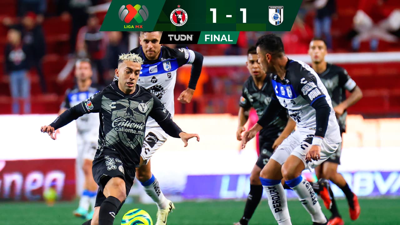 Tijuana rescata empate ante Querétaro, pero sigue sin ganar en el torneo