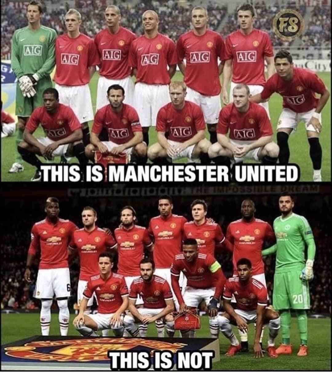 Esto es Manchester United // Esto no.
