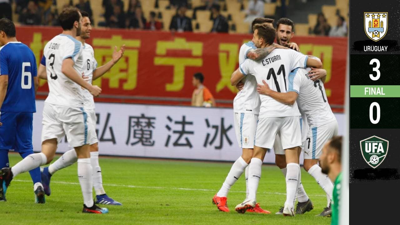 Sin Suárez ni Cavani, Uruguay golea a Uzbekistán en la China Cup