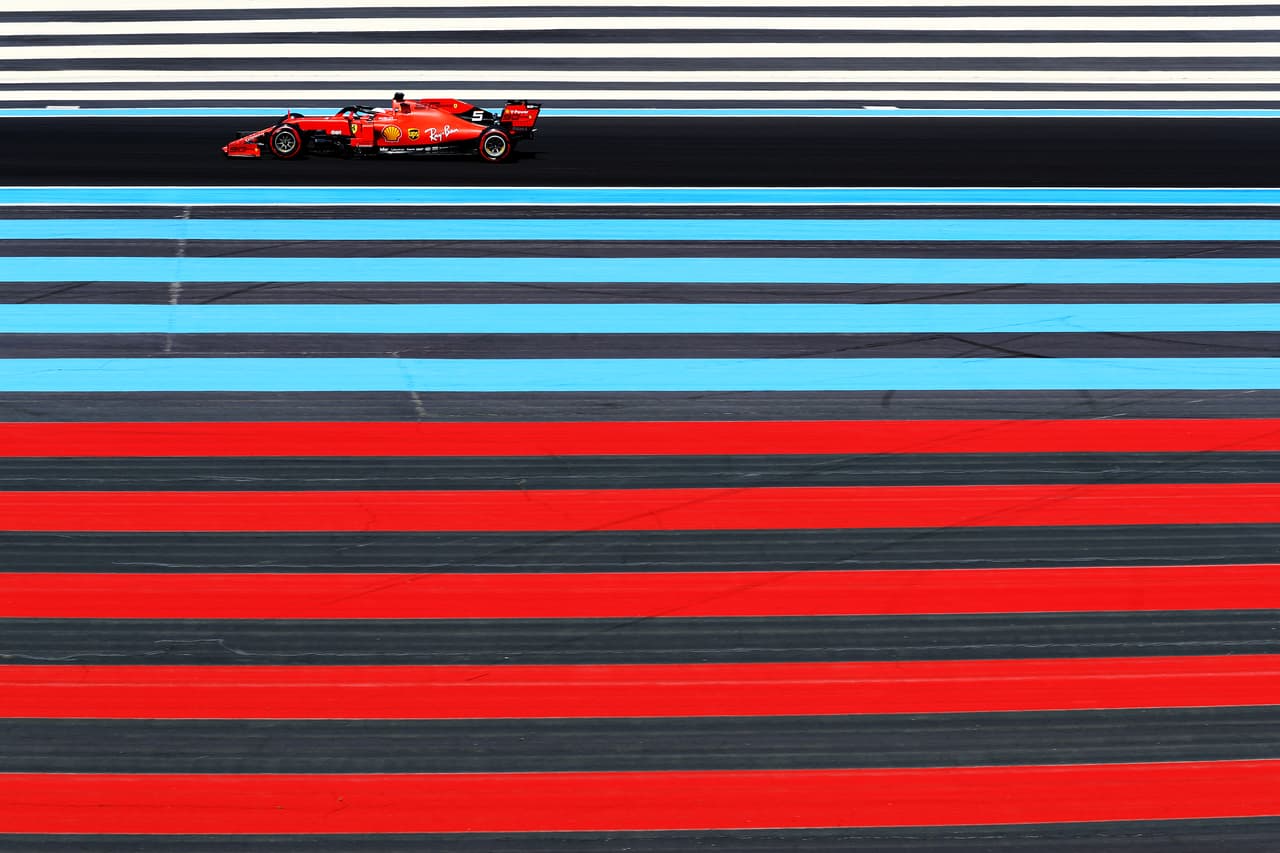 Sebastian Vettel en práctica para el Gran Premio de Francia en el Circuito Paul Ricard.