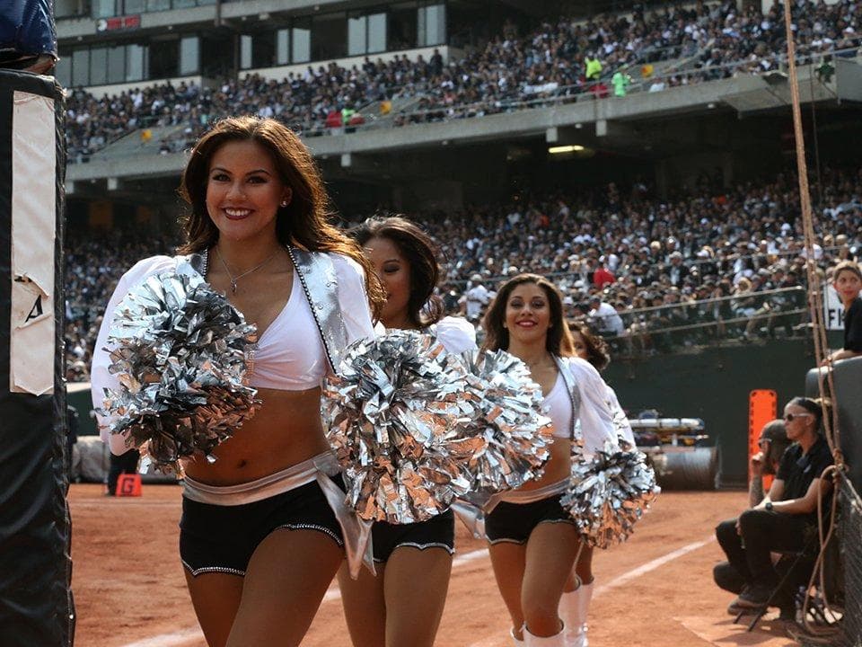 Cuatro temporadas deleitando a los fans de la NFL. Brandi está en las filas de las fabulosas Raiderettes y te presentamos las mejores tomas de ella.