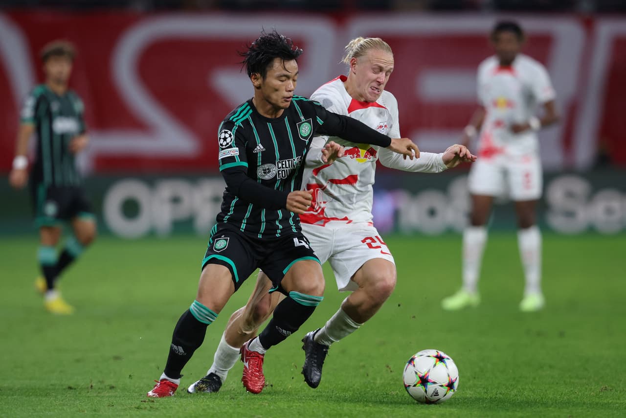 Leipzig goleó 3-1 como local al equipo de Celtic de Escocia con goles de Nkunku y André Silva, mientras que Salzburg consiguió su primer triunfo ante Dinamo Zagreb por 1-0 con gol de Okafor en Champions League.