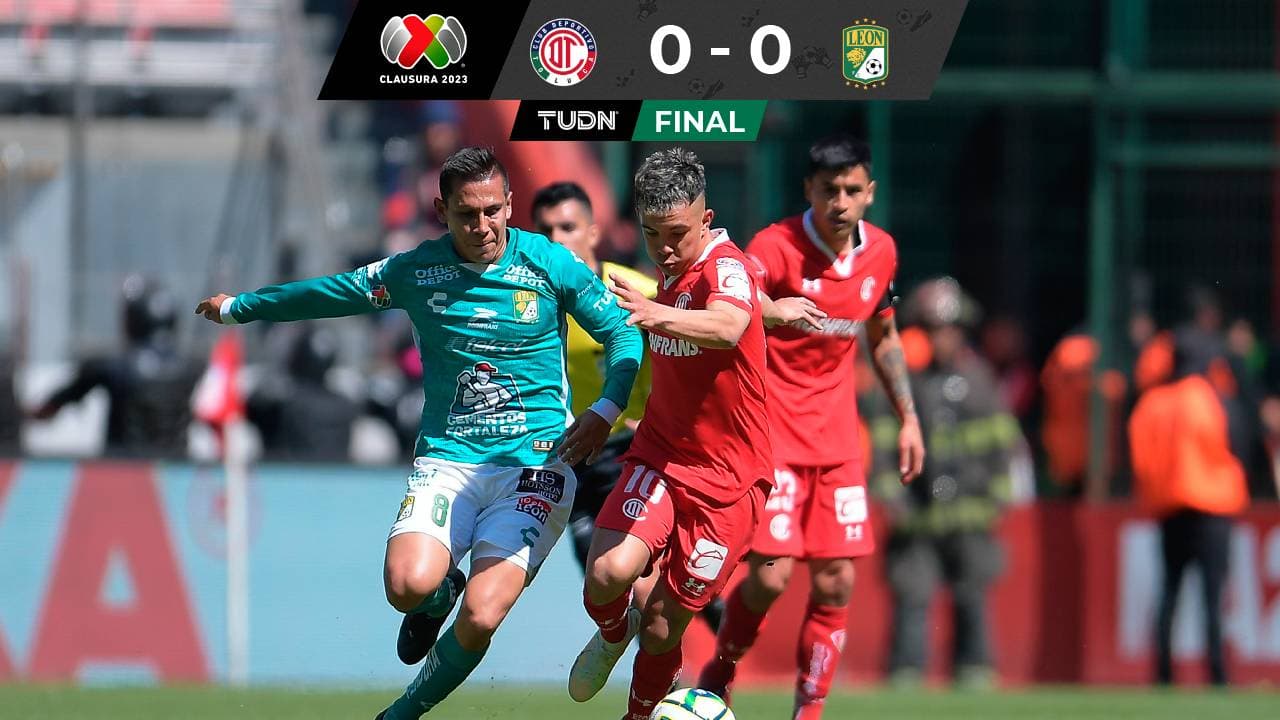 León saca un punto con 9 hombres en su visita al Toluca