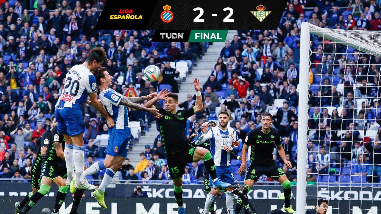 Buenos 37 minutos de Lainez en el empate del Betis ante el Espanyol