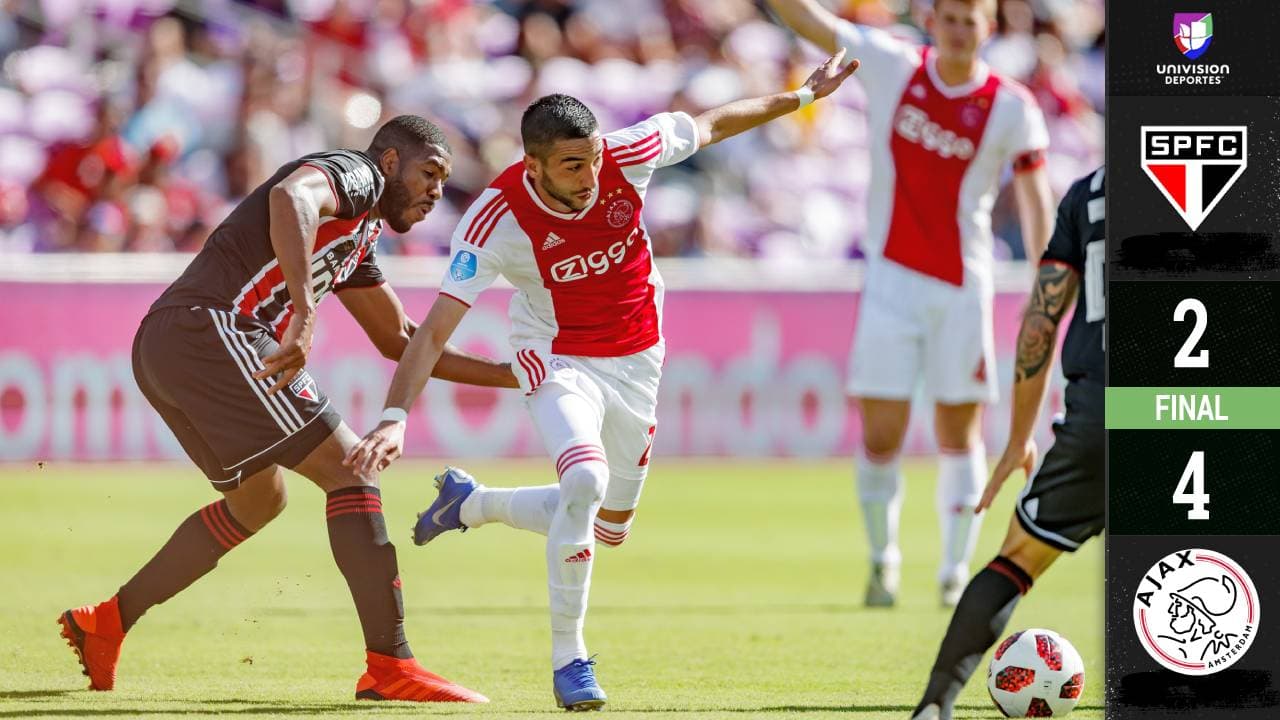 Un contundente Ajax dejó al Sao Paulo en el último sitio de la Florida Cup