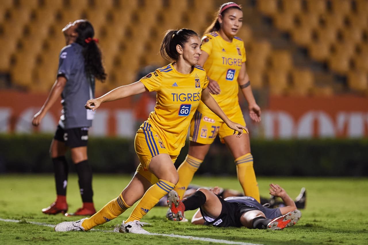 Lizbeth Ovalle, Belén Dde Jesús Cruz, Natalia Gómez Junco y María Fernanda Elizondo hicieron los goles en el triunfo de Tigres.