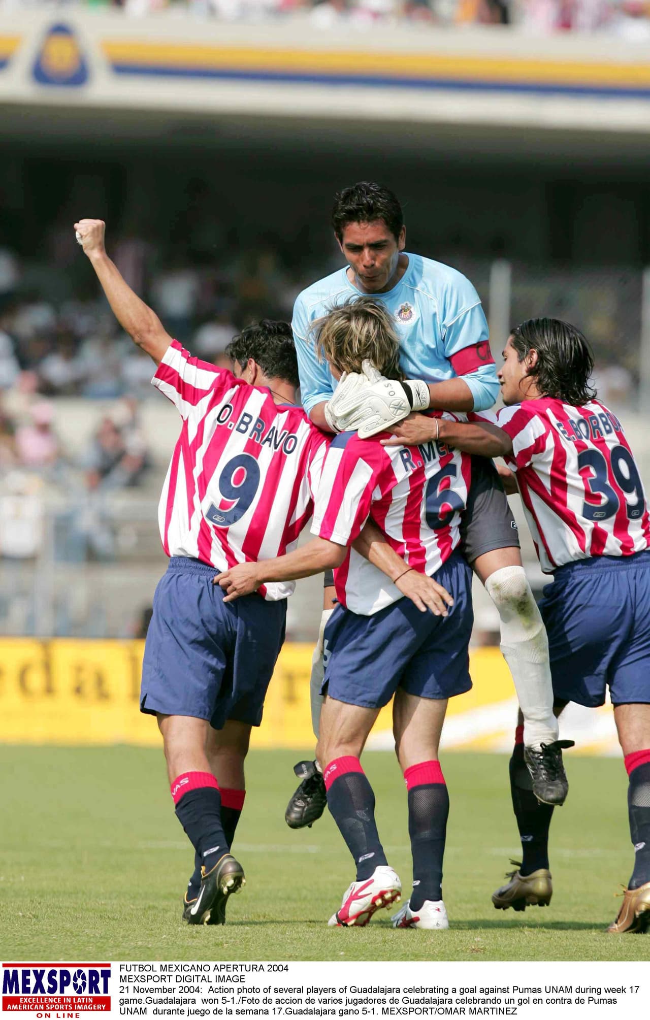 Pumas 1-5 Chivas. Torneo Apertura 2004, Liga MX