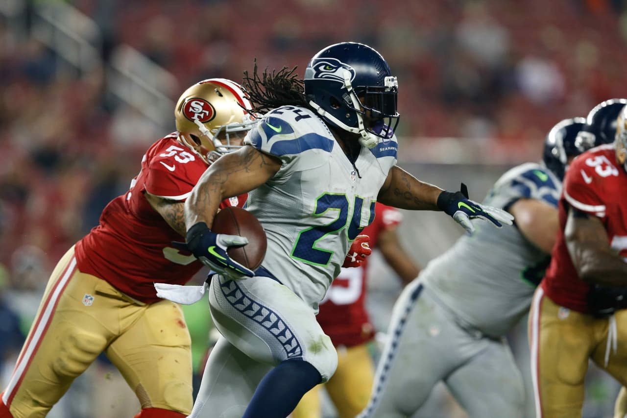 MARSHAWN LYNCH - Un problema en el tendón de la corva provocó que no tuviera continuidad en los primeros partidos.